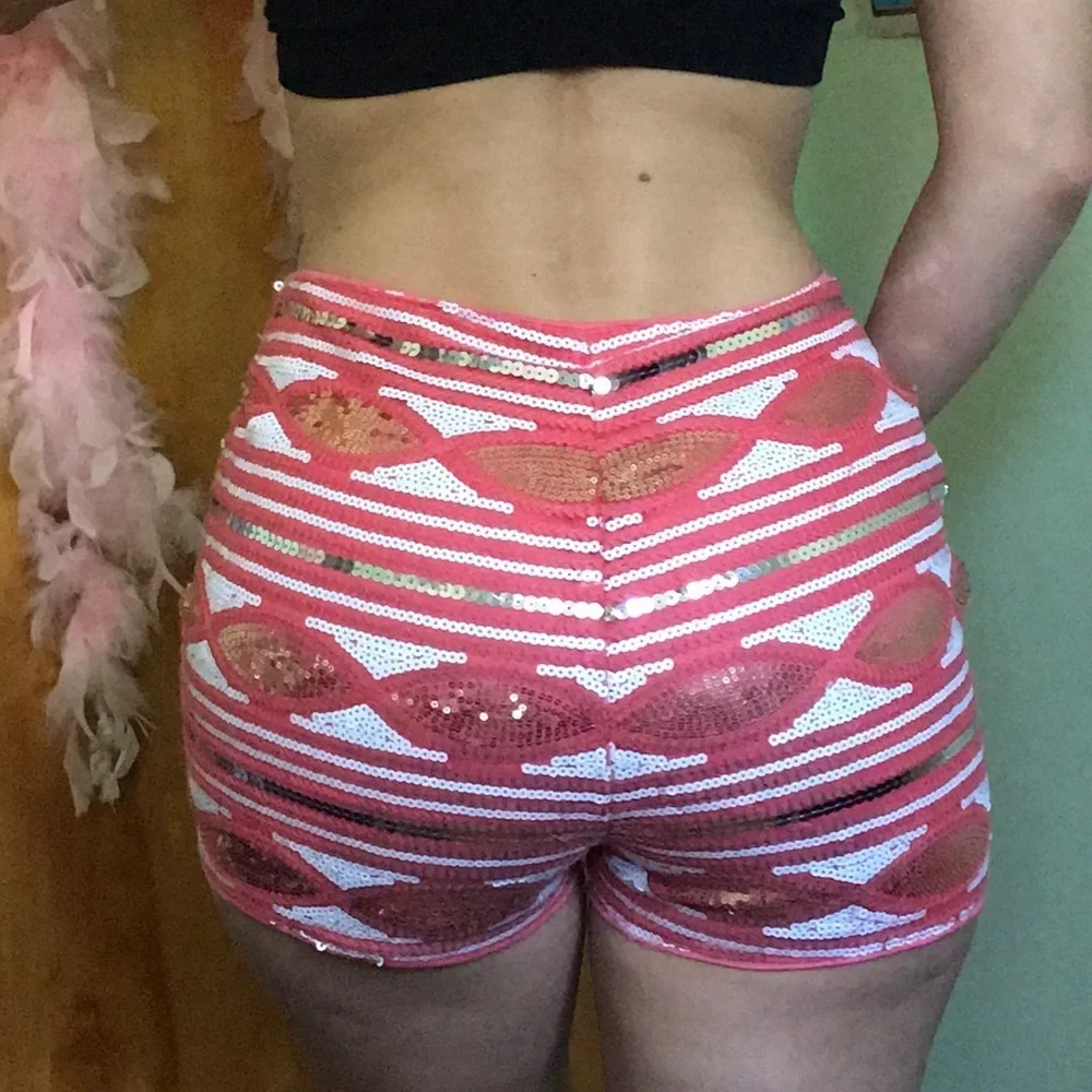 Ya Ya & Co. Glittery Salmon Shorts - Picture 7 of 7